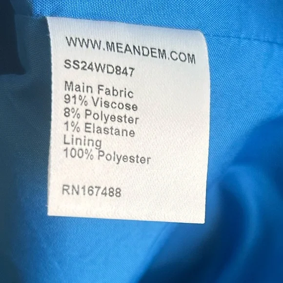 ME+EM Blue Tailored Midi Dress Size 12 Classic Old Money Elegance quiet luxury - Picture 14 of 16